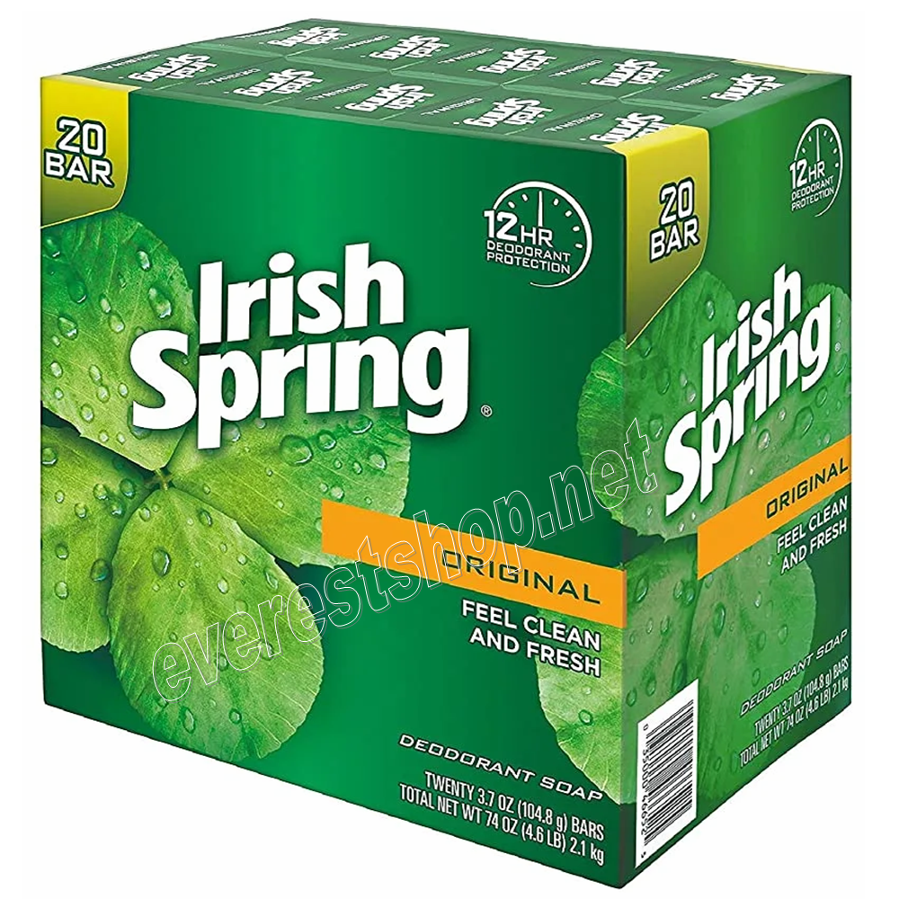 IRISH SPRING SOAP ORIGINAL Irish Spring Bath Soap 4 Oz * Original * 20 Bars - Image 1