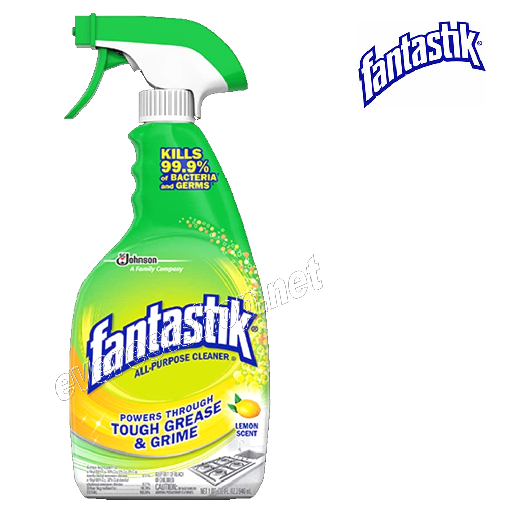 FANTASTIK ALL PURPOSE CLEANER LEMON Fantastik Cleaner 32 fl oz * Lemon Power * 8 pcs - Image 1