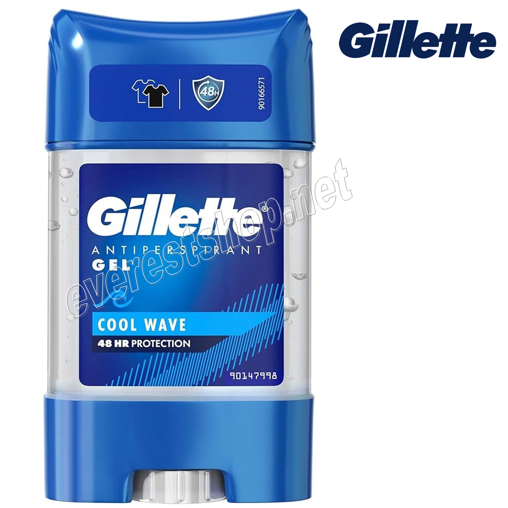 GILLETTE DEO STICK FOR MEN COOL WAVE Gillette Deodorant Gel Stick For Men 2.85 oz * Cool Wave * 6 pcs - Image 1