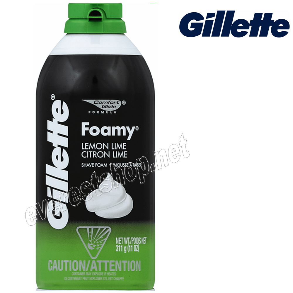 GILLETTE SHAVING FOAM LEMON LIME Gillette Shaving Foam 11 Oz * Lemon Lime * 6 pcs - Image 1