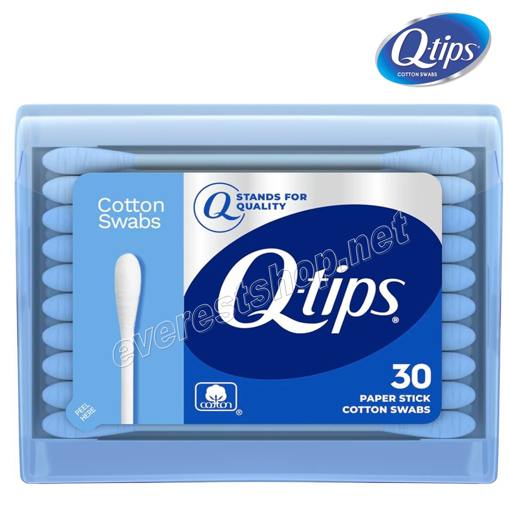 QTIPS 30 Qtips Cotton Swab Pocket Size 30 ct * 6 pcs - Image 1