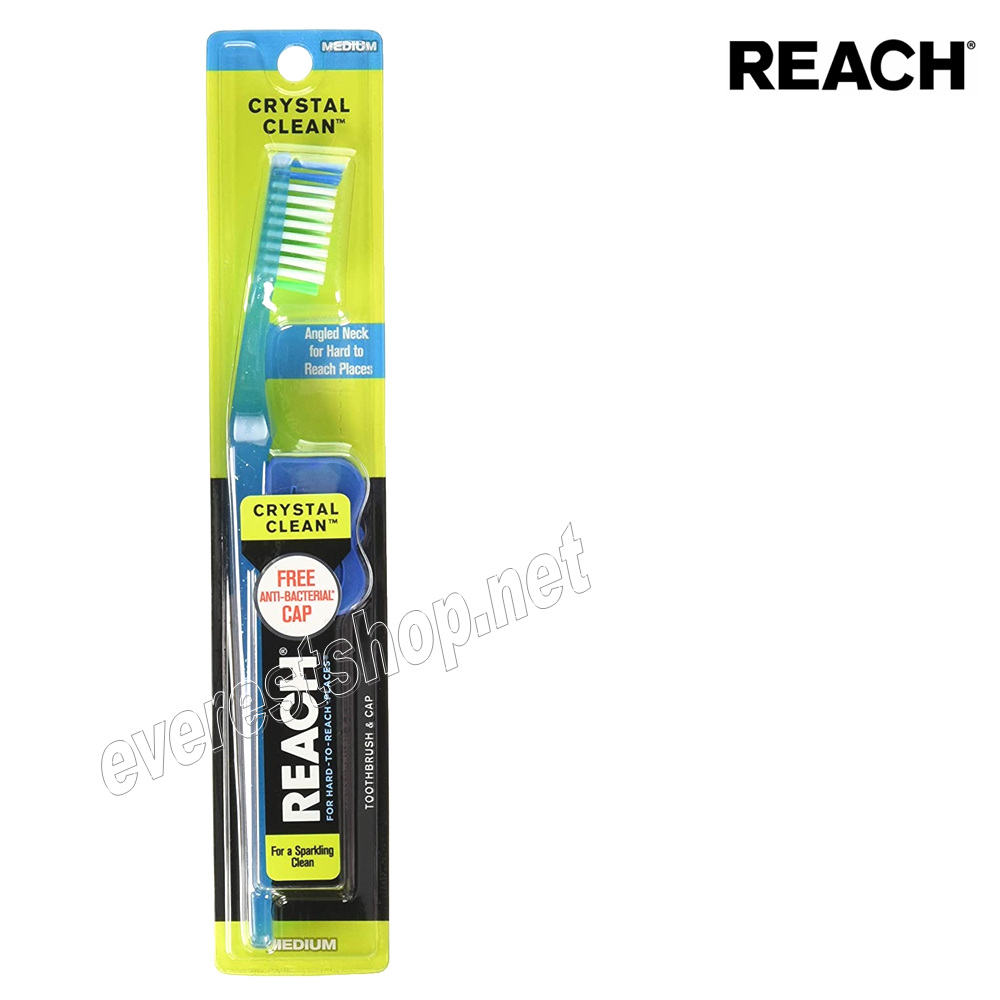 REACH TOOTH BRUSH MEDIUM Reach Tooth Brush With Brush Cap * Medium * 12 pcs - Image 1