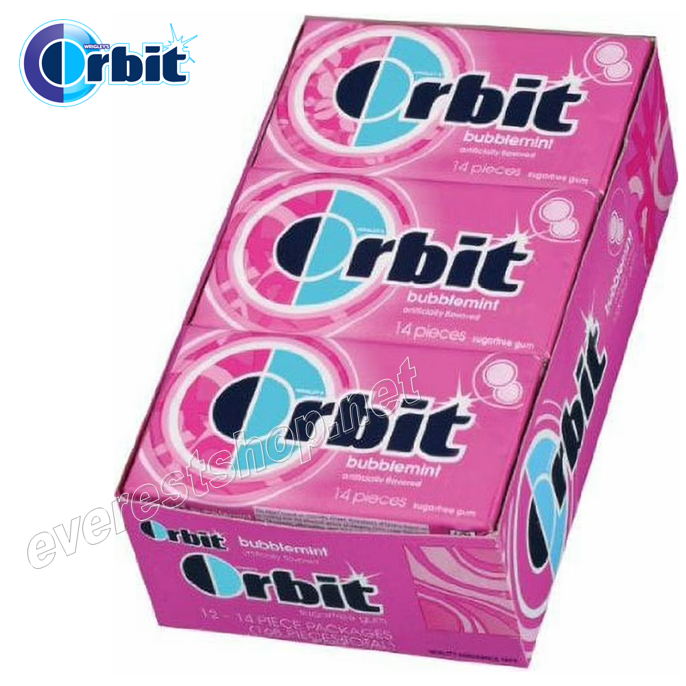 ORBIT BUBBLEMINT Orbit Gum * Bubblemint * 12 Pcs - Image 1