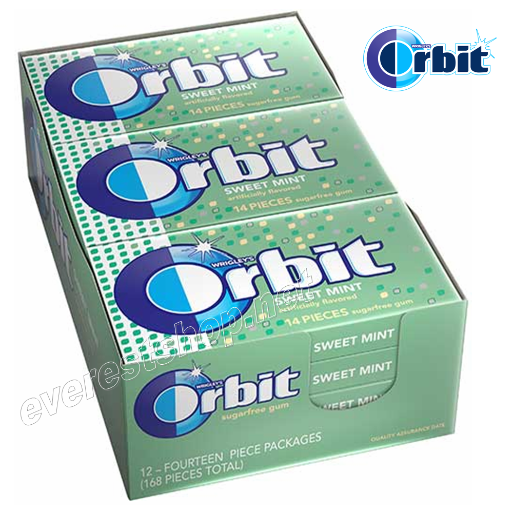 ORBIT GUM SWEET MINT Orbit Gum * Sweet Mint * 12 Pcs Pack - Image 1