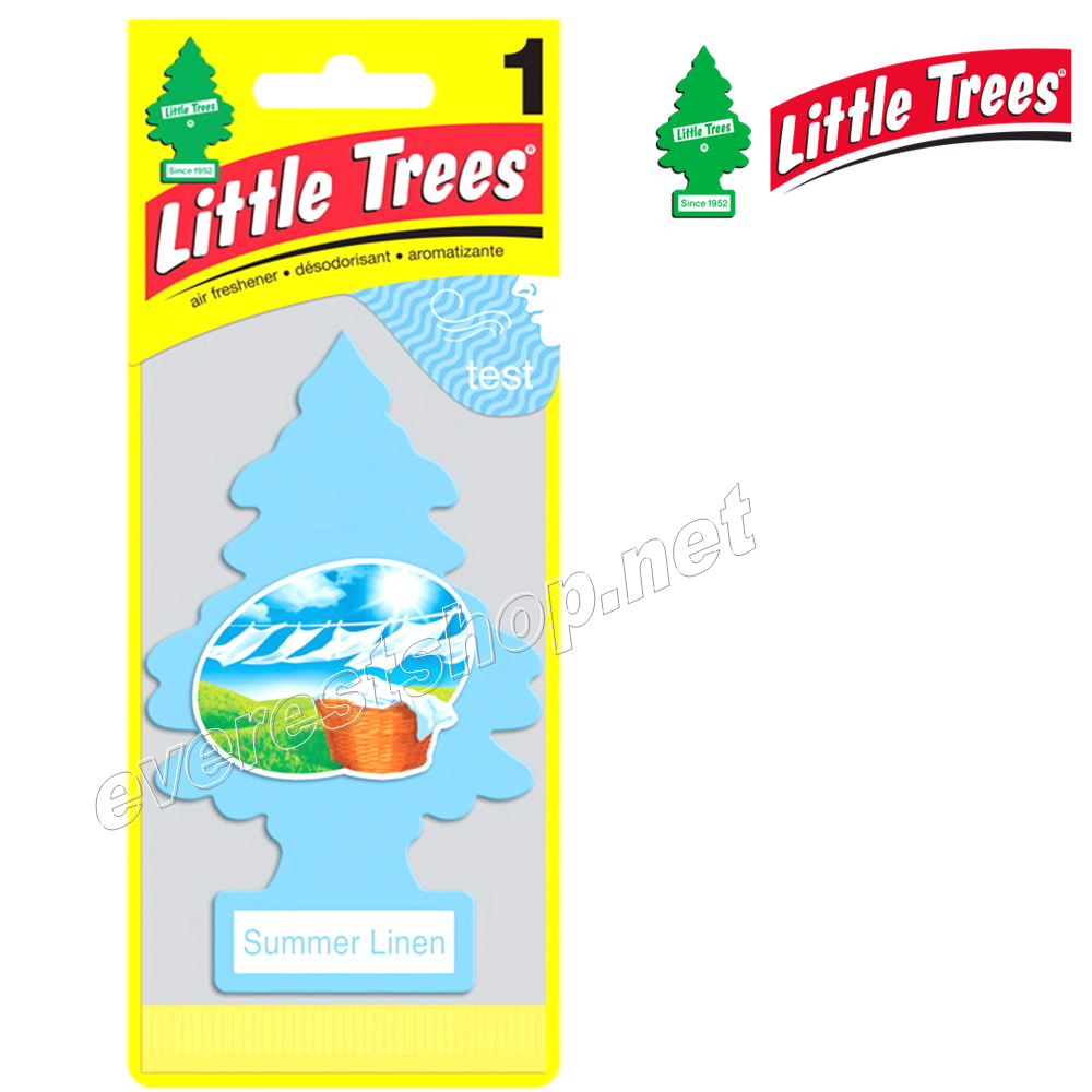 LITTLE TREES CAR FRESHENER SUMMER LINEN Little Trees Car Freshener * Summer Linen * 1`s x 24 ct - Image 1