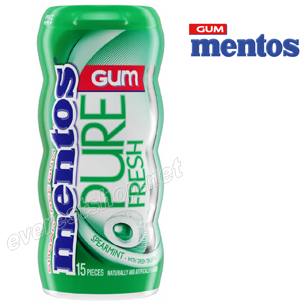 MENTOS GUM SPEARMINT Mentos Gum 15 ct * Spearmint * 12 pcs - Image 1