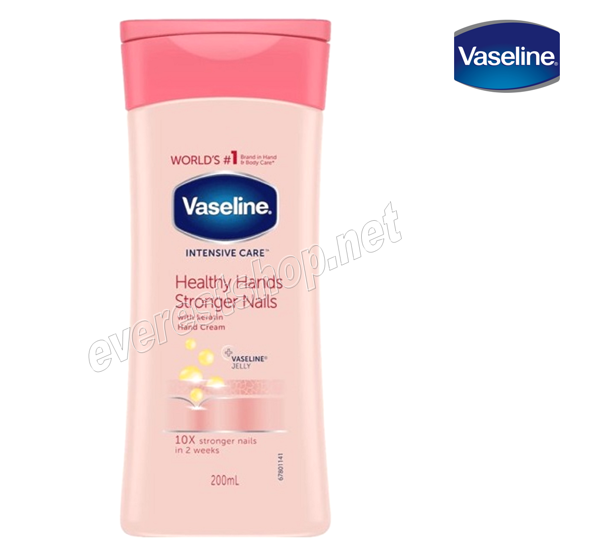 VASELINE LOTION 200 HEALTHY HANDS Vaseline Lotion 200 ml * Healthy Hands & Strong Nails * 6 pcs - Image 1