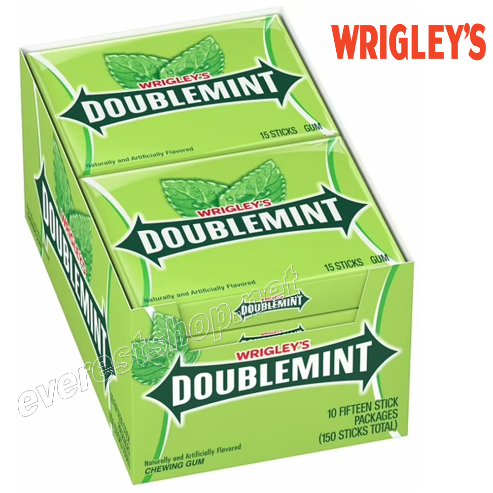 WRIGLEYS GUM DOUBLEMINT Wrigley's Gum Slim Pack * Doublemint * 10 Pcs Pack - Image 1