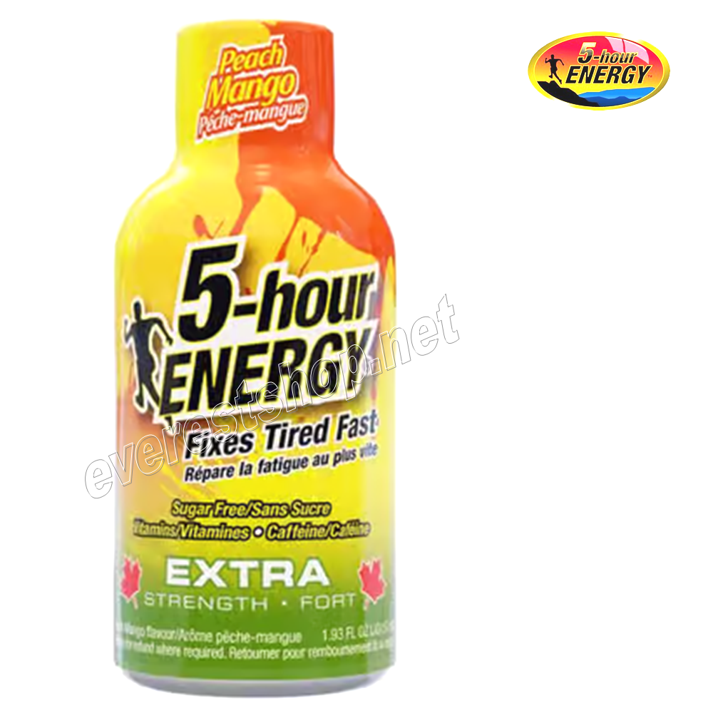 5 HOUR ENERGY EXTRA PEACH MANGO Five Hour Energy Drink Extra Strength * Peach Mango * 12 pcs - Image 1
