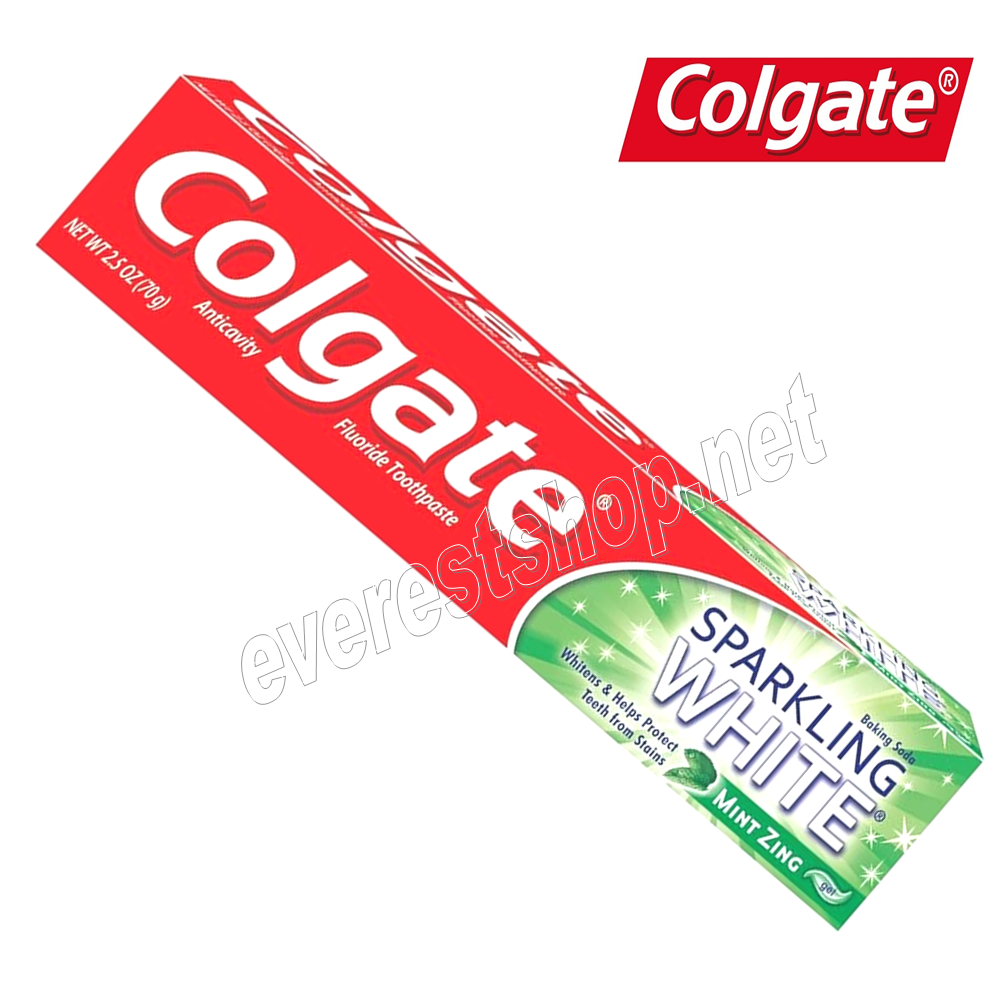 COLGATE SPARKLING WHITE MINT ZING 2.5 OZ Colgate Tooth Paste 2.5 oz * Sparkling White * 6 pcs - Image 1