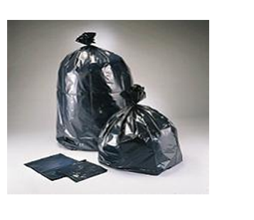 58 Gallon Plastic Black Garbage Bag * Raw Material * XHD 50 ct