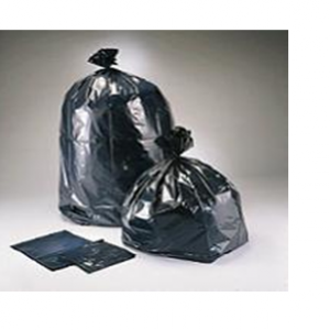 46 Gallon Plastic Black Garbage Bag * Raw Material * XHD 50 ct