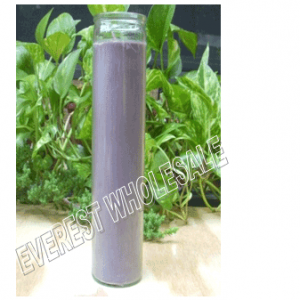 7 Days Candle With Glass Jar * Plain Purple * 12 pcs