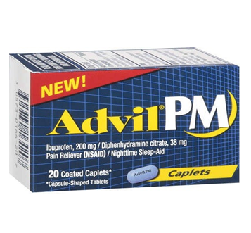Advil PM Caplets 20 ct / Box * 6 Boxes