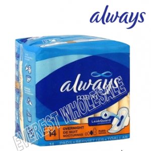 Always Maxi 14 ct * Overnight * 12 pcs
