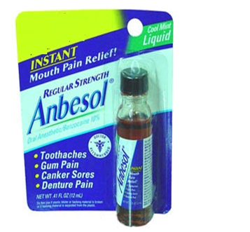 Anbesol Liquid Mouth Pain Relief 0.41 fl oz * 6 pcs