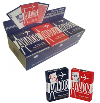 Aviator Playing Cards Assorted Colors * 12 pcs