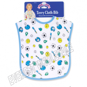 Baby Bib Pull Over Waterproof * Terry Cloth * 6 Pcs