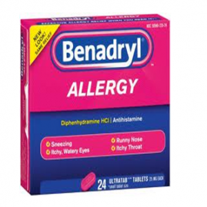 Benadryl Allergy 24 Tablets / Box * 6 Boxes