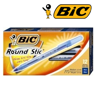 Bic Round Stick Pen * Blue * 12 pcs / Box