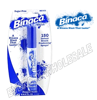 Binaca Mouth Spray 0.21 fl oz * Peppermint * 12 pcs