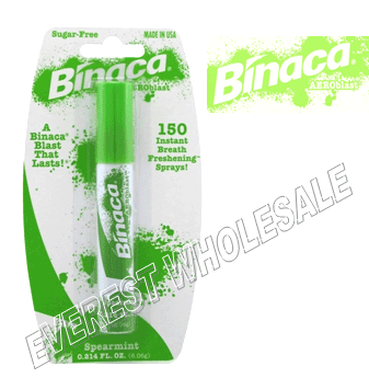 Binaca Mouth Spray 0.21 fl oz * Spearmint * 12 pcs