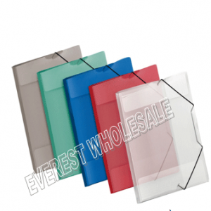 Plastic Document Wallet * Assorted Colors * 12 pcs