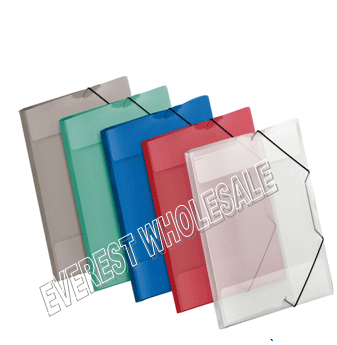Plastic Document Wallet * Assorted Colors * 12 pcs