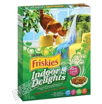 Friskies Dry Cat Food 16.2 oz * Indoor Delights * 12 pcs