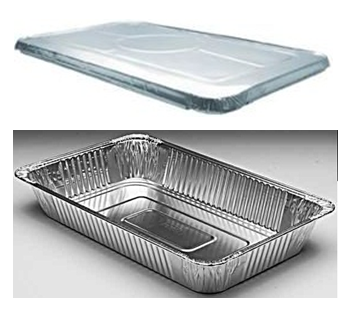 Aluminum Food Pan Full Size With Lid Combo 50 ct