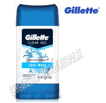Gillette Clear Gel * Cool Wave 4 oz * 6 pcs