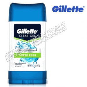 Gillette Clear Gel 4 oz * Power Rush * 6 pcs