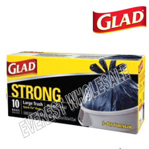 Glad Strong Trash Bag 30 Gal. 10 ct * 12 pcs