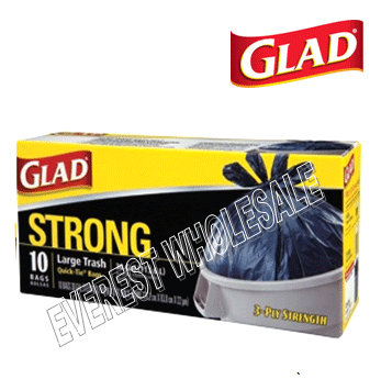 Glad Strong Trash Bag 30 Gal. 10 ct * 12 pcs
