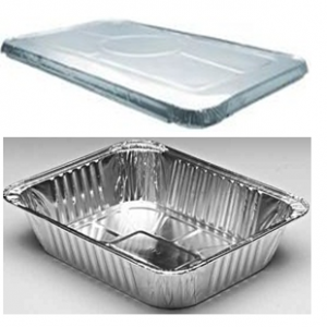 Aluminum Food Pan Half Size With Lid Combo 100 ct