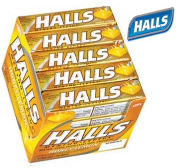 Halls Candy Honey Lemon 20 ct / pack