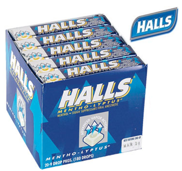 Halls Candy * Mentho Lyptus * 20 ct / pack
