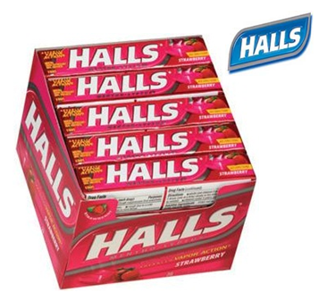 Halls Candy * Strawberry * 20 ct / pack