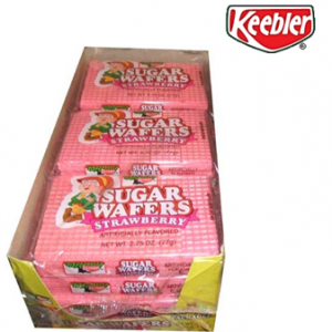 Keebler Sugar Waffers 2.75 oz * Strawberry * 12 pcs