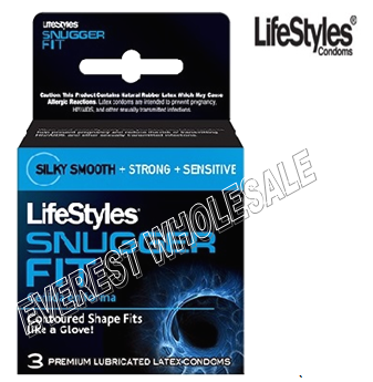 Life Styles Condom 3 in Pack * Snugger Fit * 6 pks