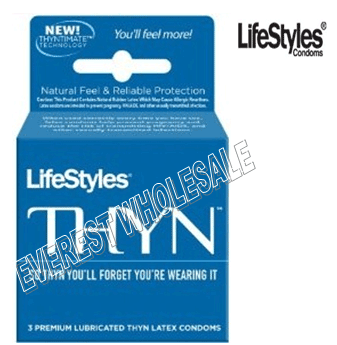 Life Styles Condom 3 in Pack * Thyn * 6 pks