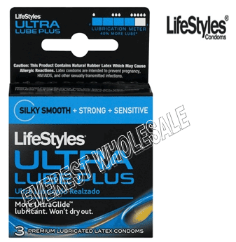 Life Styles Condom 3 in Pack * Ultra Lub Plus * 6 pks