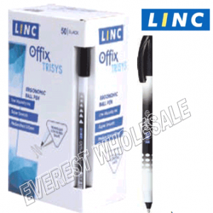 Linc Offix Ball Point Trysis Shape Pen 50 Count * Black *