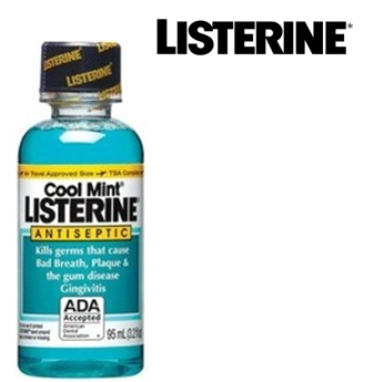 Listerine Mouth Wash 3 fl oz * Cool Mint * 6 pcs