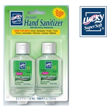 Lucky Hand Sanitizer 2 x 2 fl oz * Aloe * 12 pcs