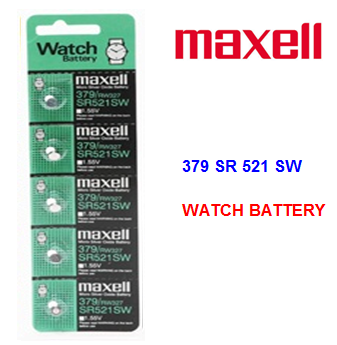 Maxell Watch Battery 379 SR 521 SW * 5 pcs / pack