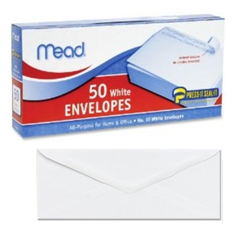 Mead Plain White Envelope 50 ct Box * Large * 6 Boxes