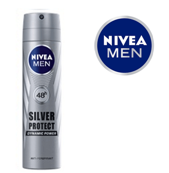 Nivea Body Spray For Men Silver Protect 150 ml * Dynamic Power * 6 pcs