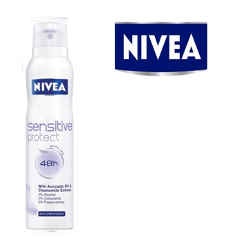Nivea Body Spray For Women 150 ml * Sensitive * 6 pcs
