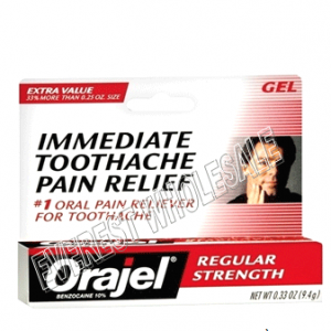 Orajel Tooache Pain Relief 0.33 oz * Regular Strength * 6 pcs